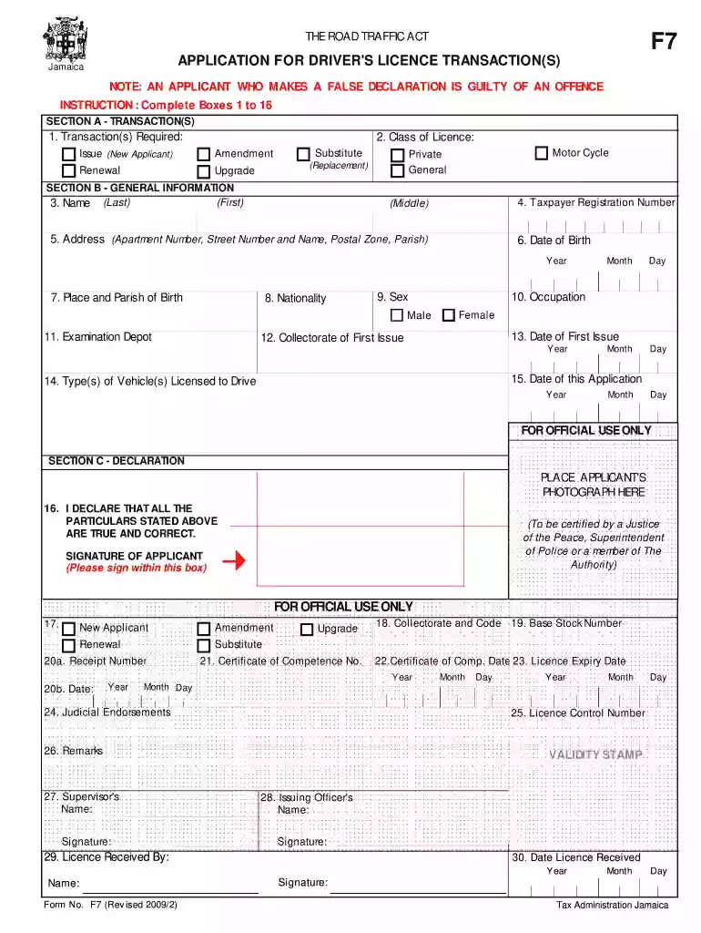 jamaican drivers license renewal online Preview on Page 1