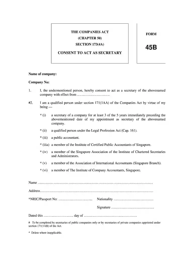 form 45b Preview on Page 1