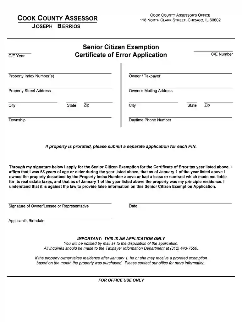 certificate error form Preview on Page 1