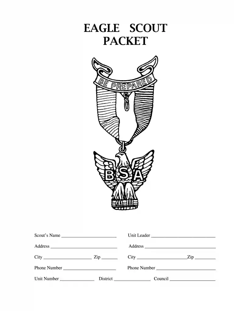 EAGLE SCOUT PACKET - Golden Empire Council BSA Preview on Page 1