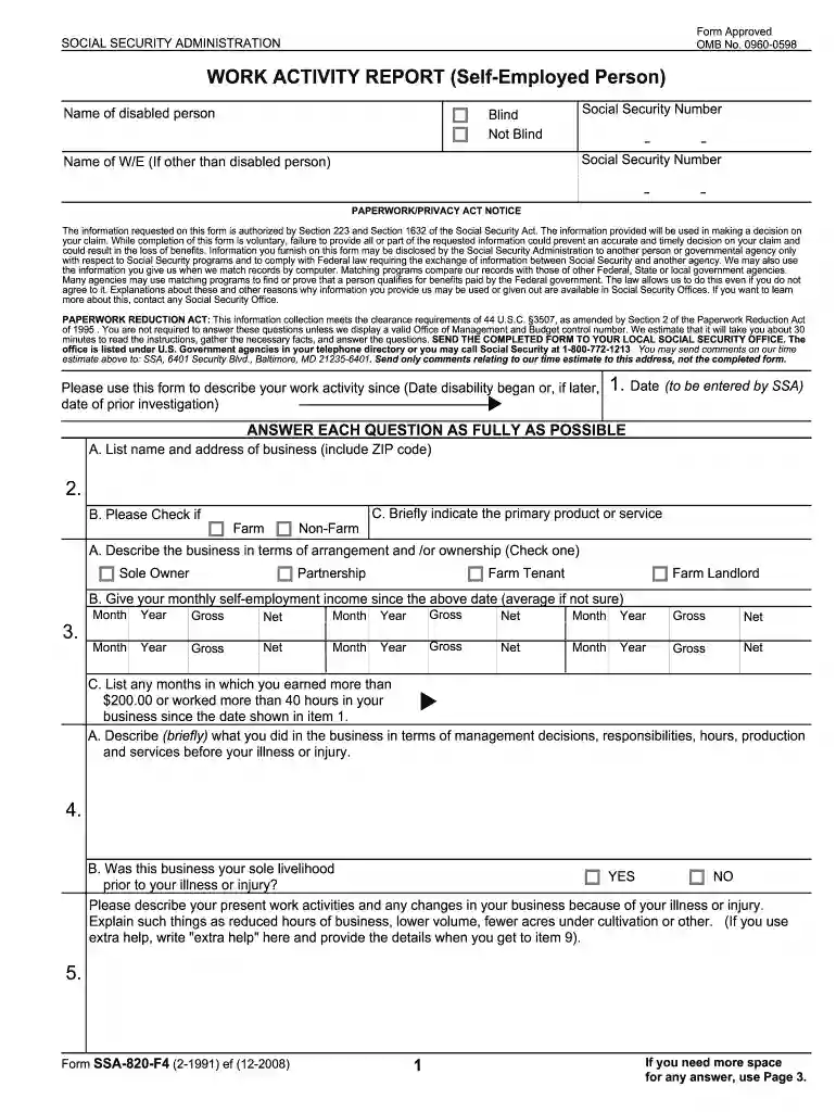 ssa 823 Preview on Page 1