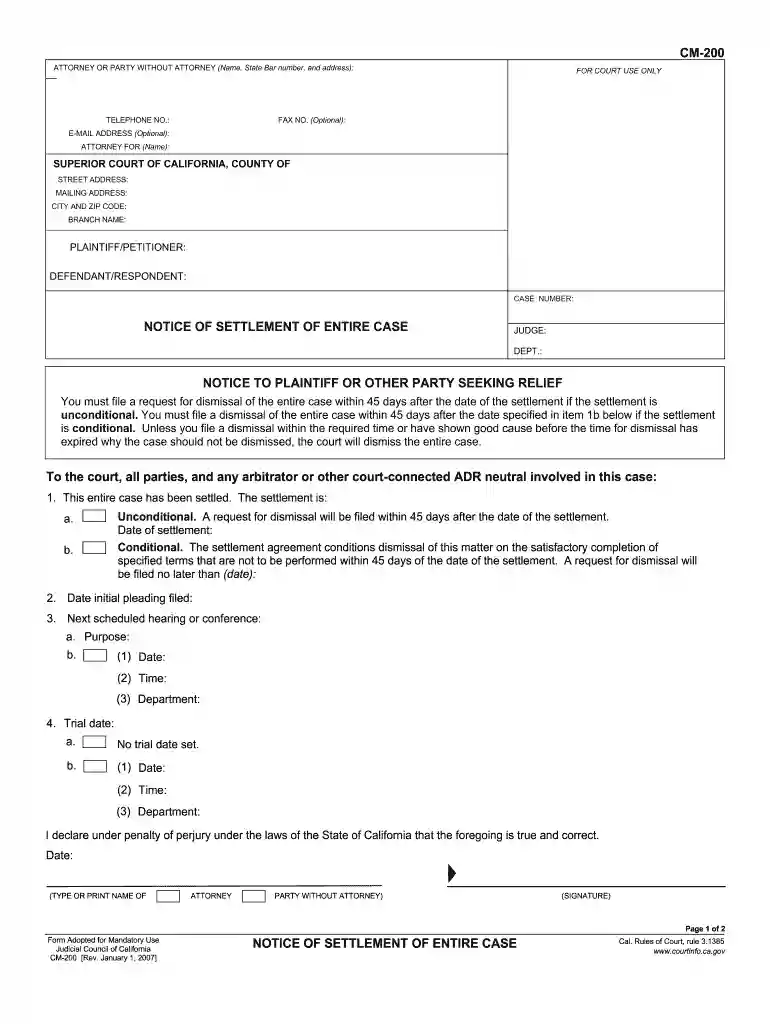 settlement case Preview on Page 1