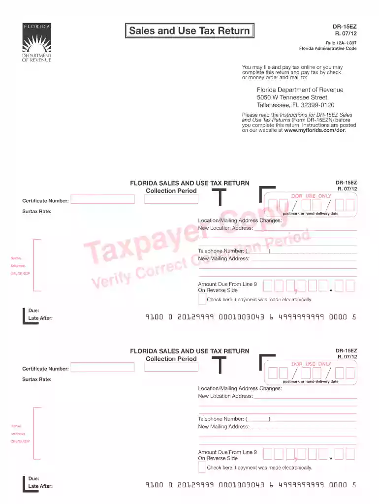 florida dept of revenue 2012 form Preview on Page 1
