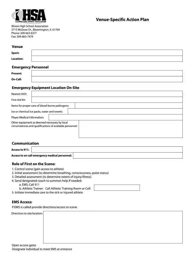 ihsa placement form Preview on Page 1