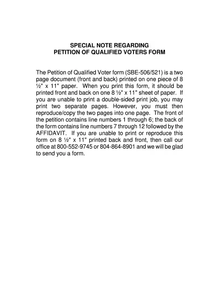 virginia petition of qualified voters Preview on Page 1
