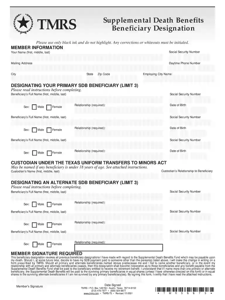 beneficiary death Preview on Page 1