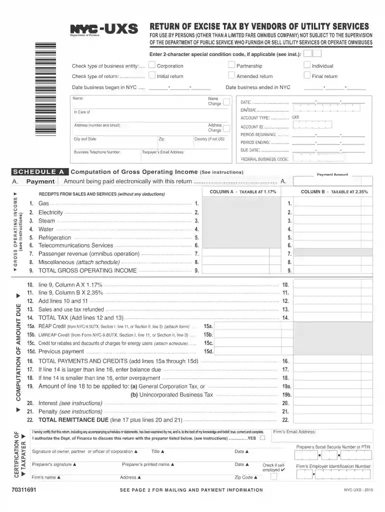 nyc uxs 2015 form Preview on Page 1
