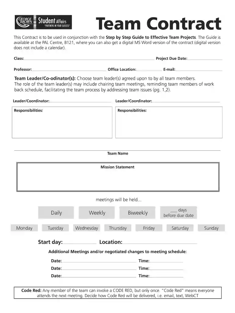 group contract sample Preview on Page 1