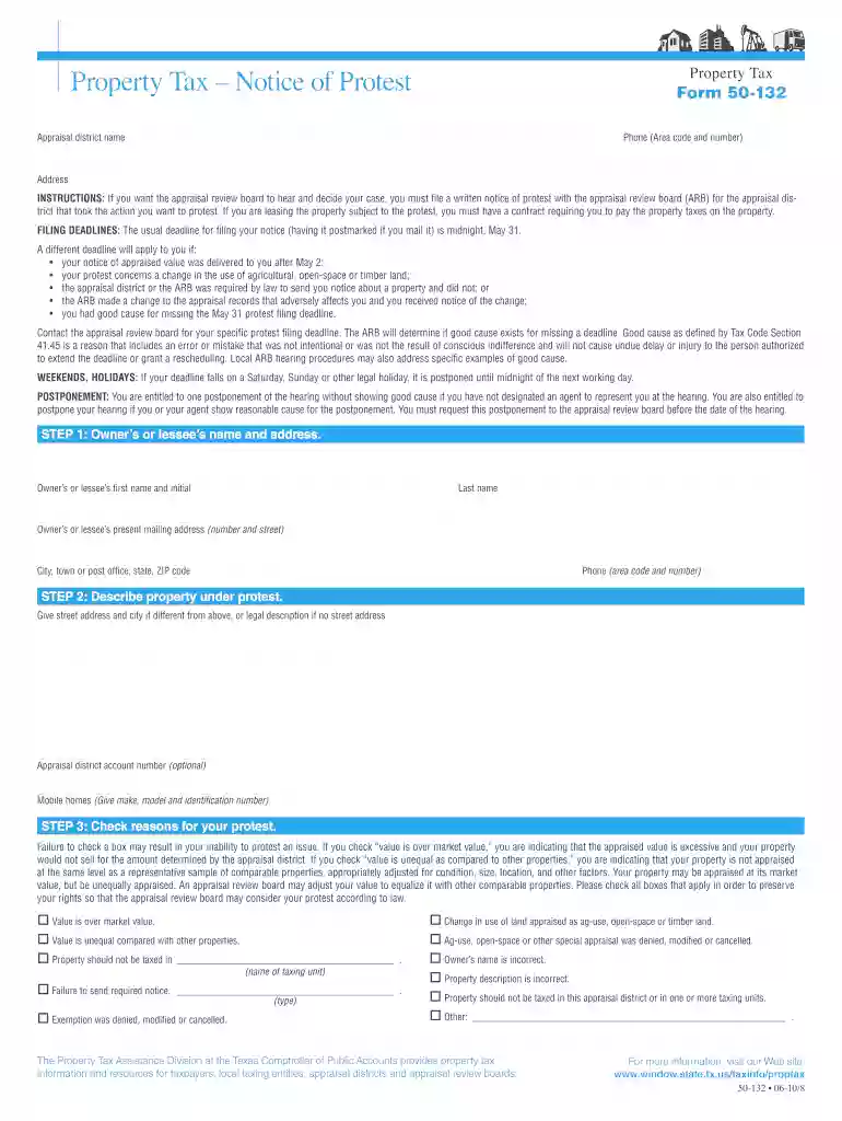 2008 TX Comptroller 50-132 Preview on Page 1