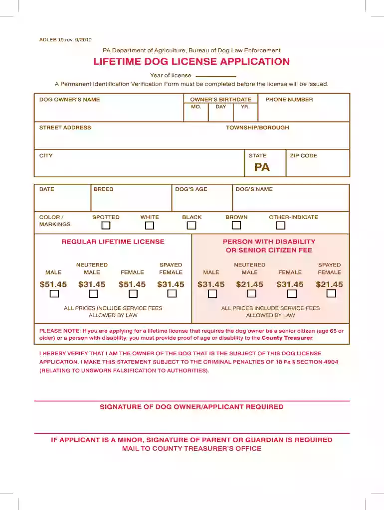 luzerne county dog license Preview on Page 1