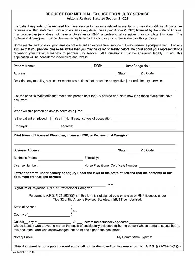 pima county jury duty excuse form Preview on Page 1