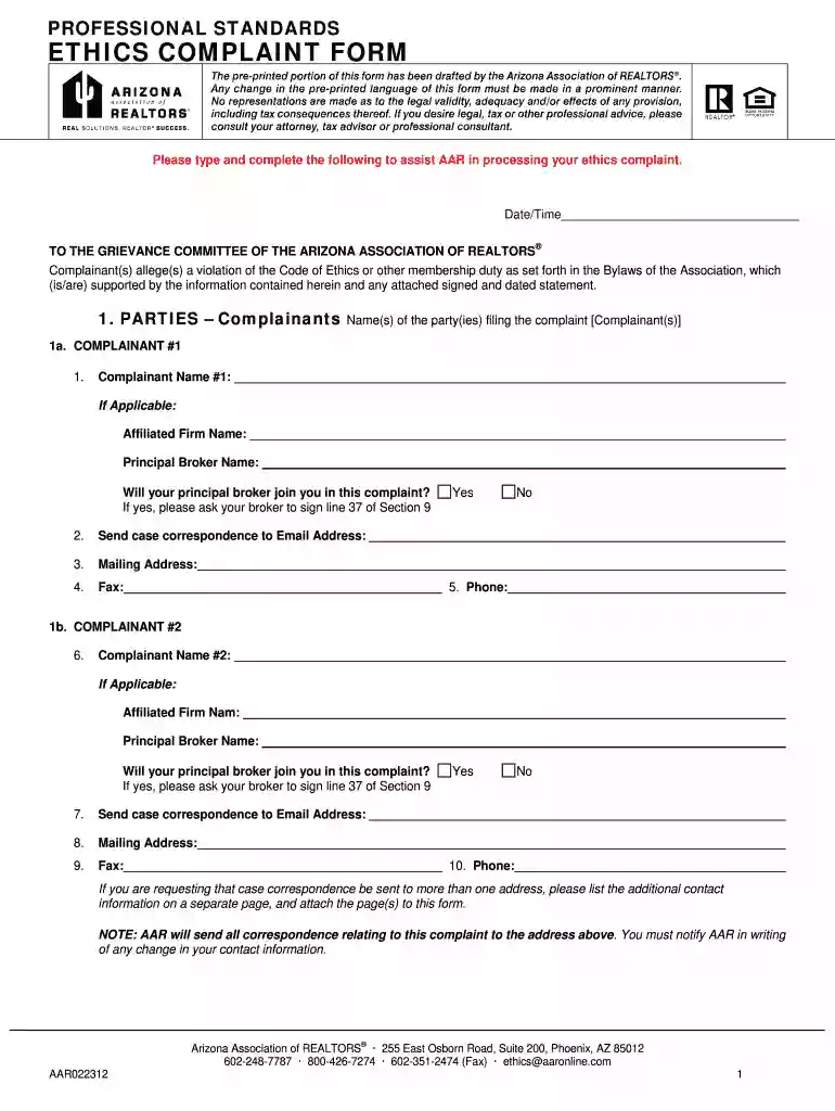filing a complaint against a realtor Preview on Page 1