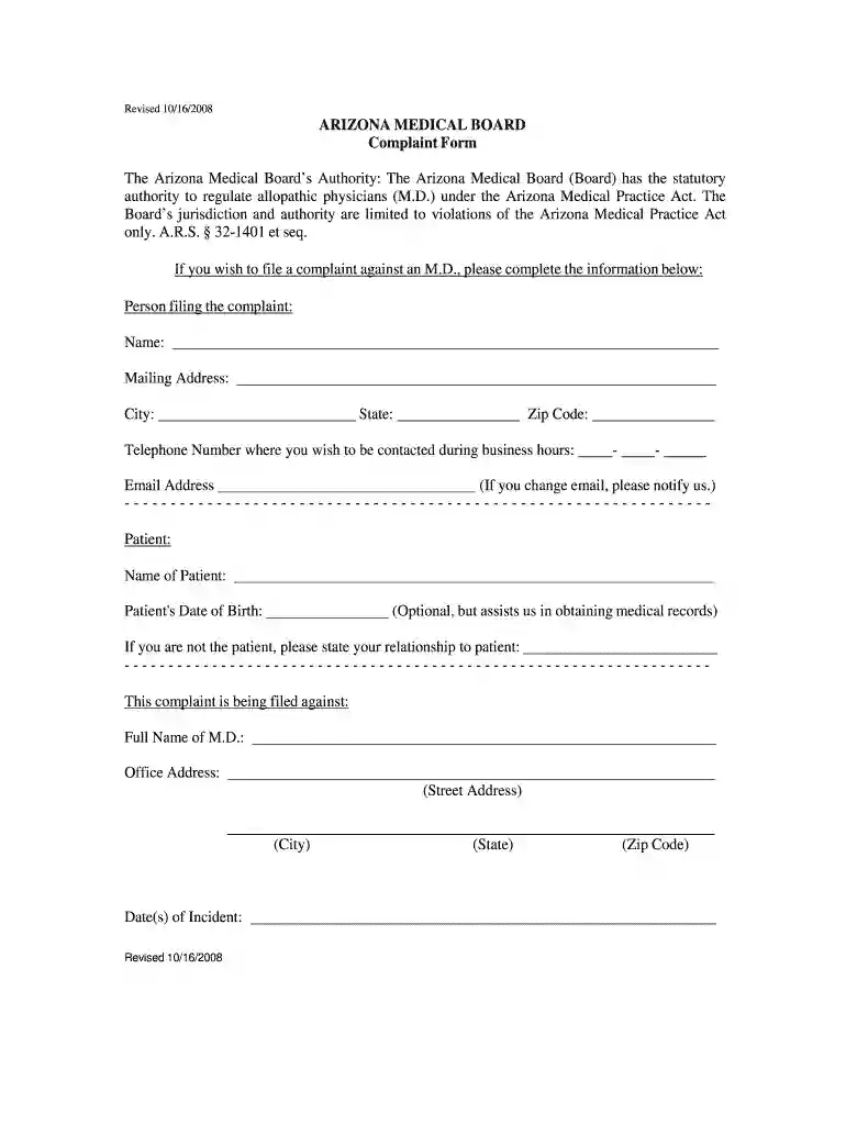 arizona medical board complaint lookup Preview on Page 1