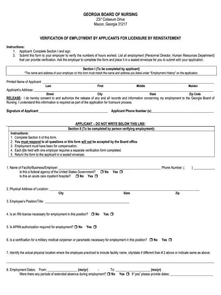 ga registered nurse license verification Preview on Page 1