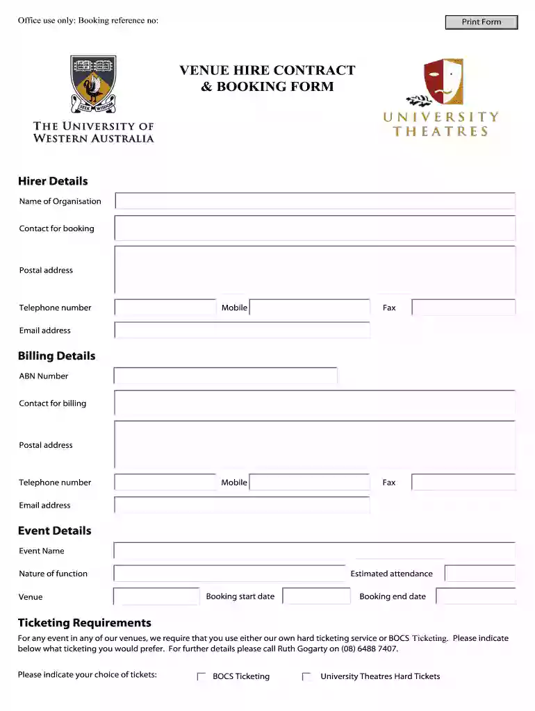 hall hire agreement template free Preview on Page 1