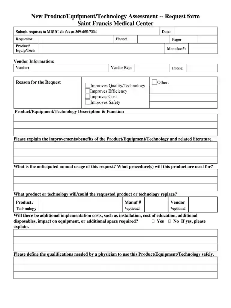 technology assessment template excel Preview on Page 1
