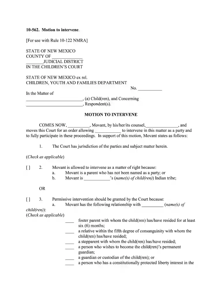 new mexico motion intervene Preview on Page 1