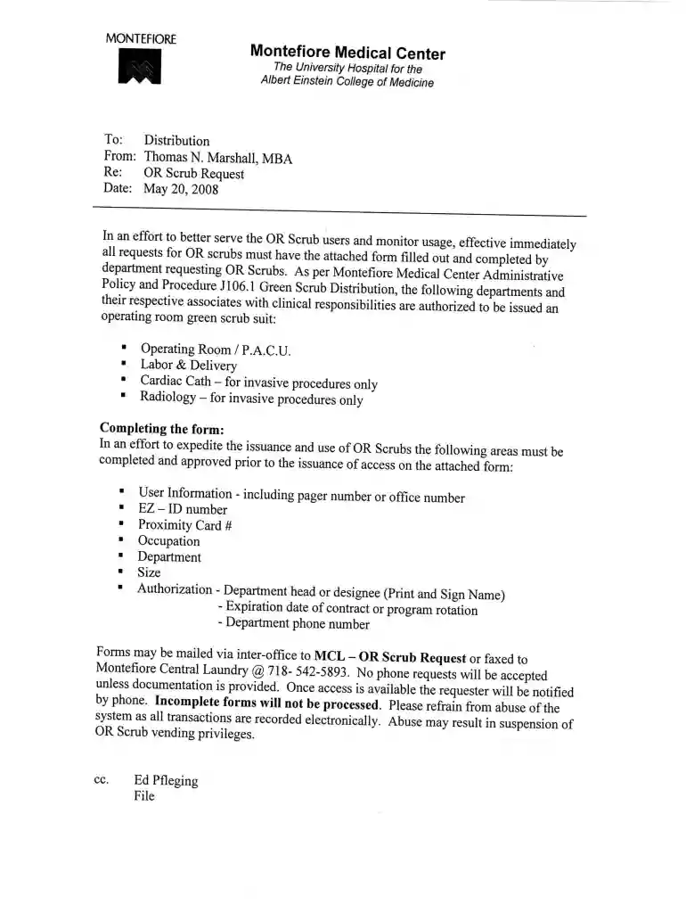 montefiore letterhead Preview on Page 1