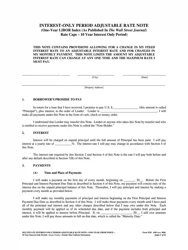 fannie mae balloon note Preview on Page 1