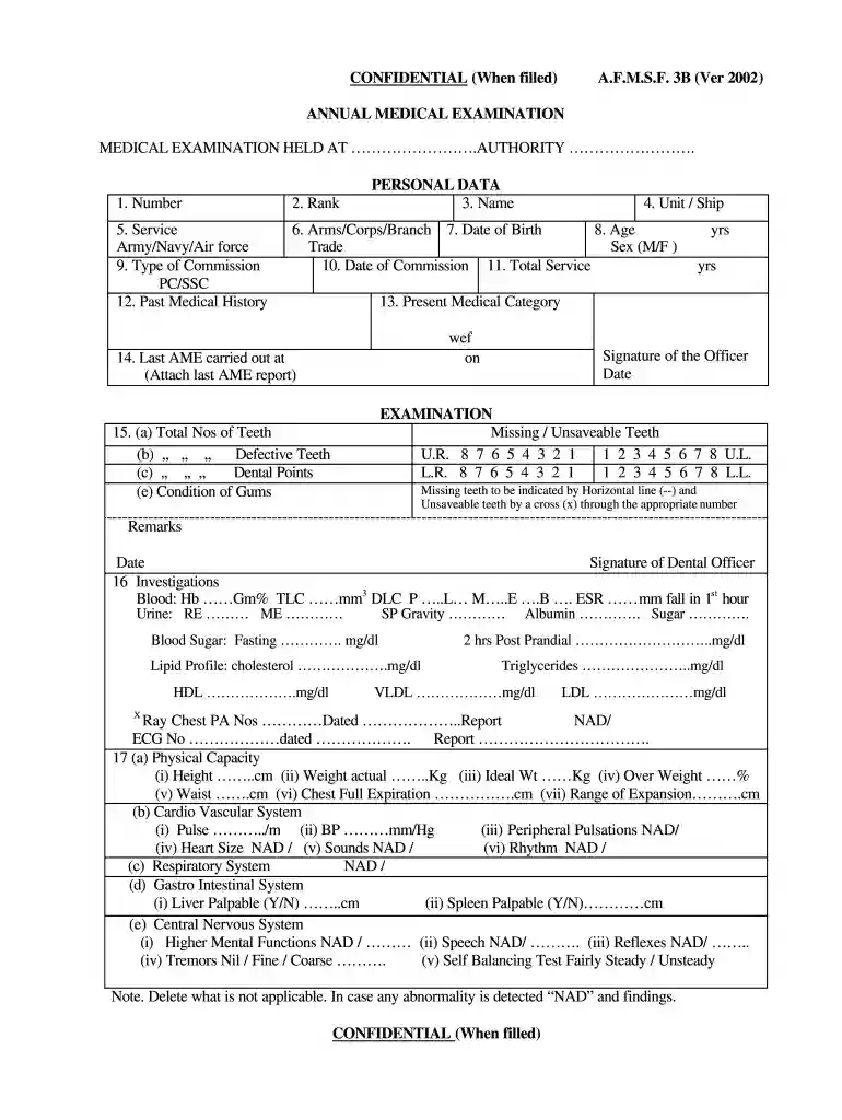 afmsf 16 form pdf Preview on Page 1
