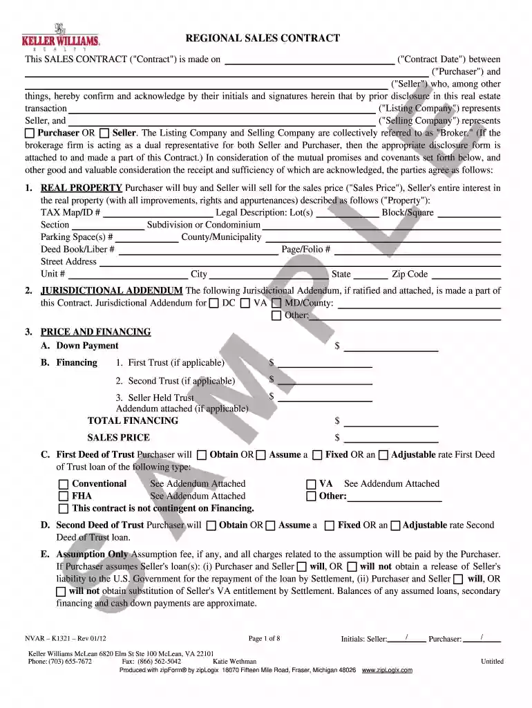 nvar contract forms download Preview on Page 1