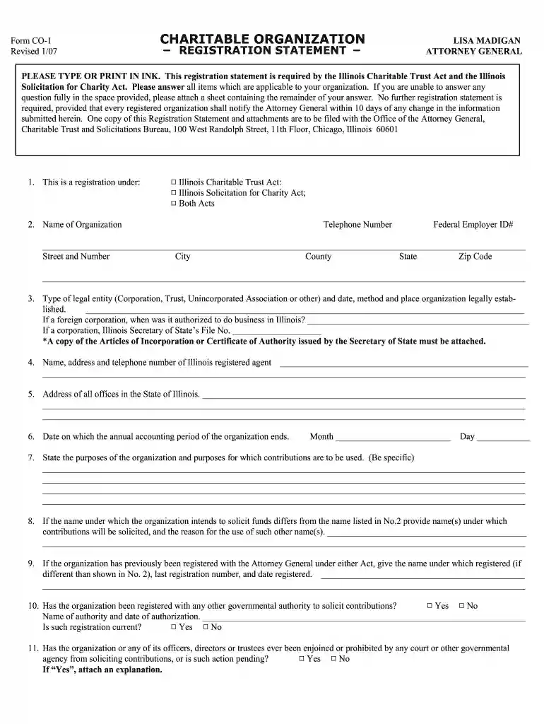 co1 form Preview on Page 1