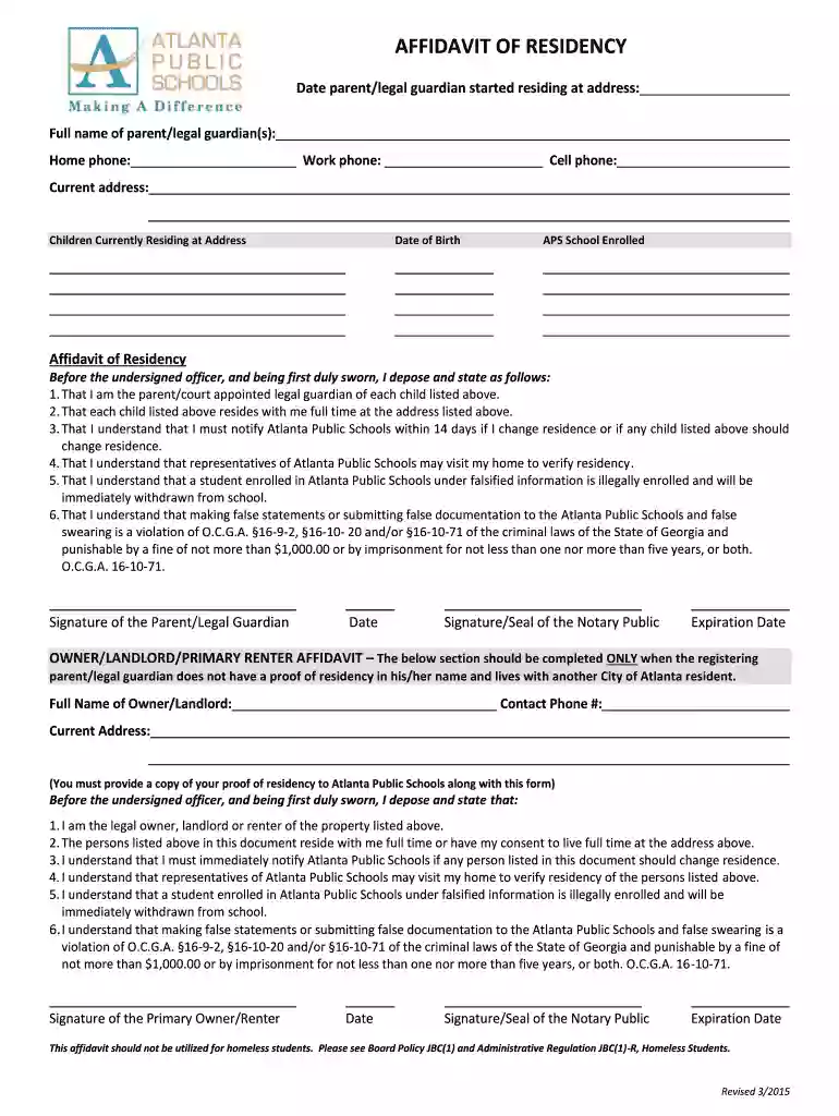 atlanta public schools residency Preview on Page 1