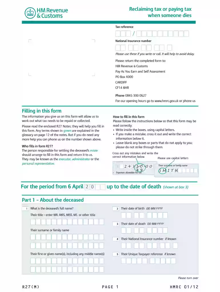 r 27 form download 2012 Preview on Page 1