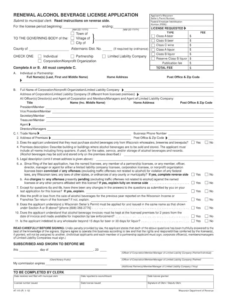 at 115 2012 form Preview on Page 1