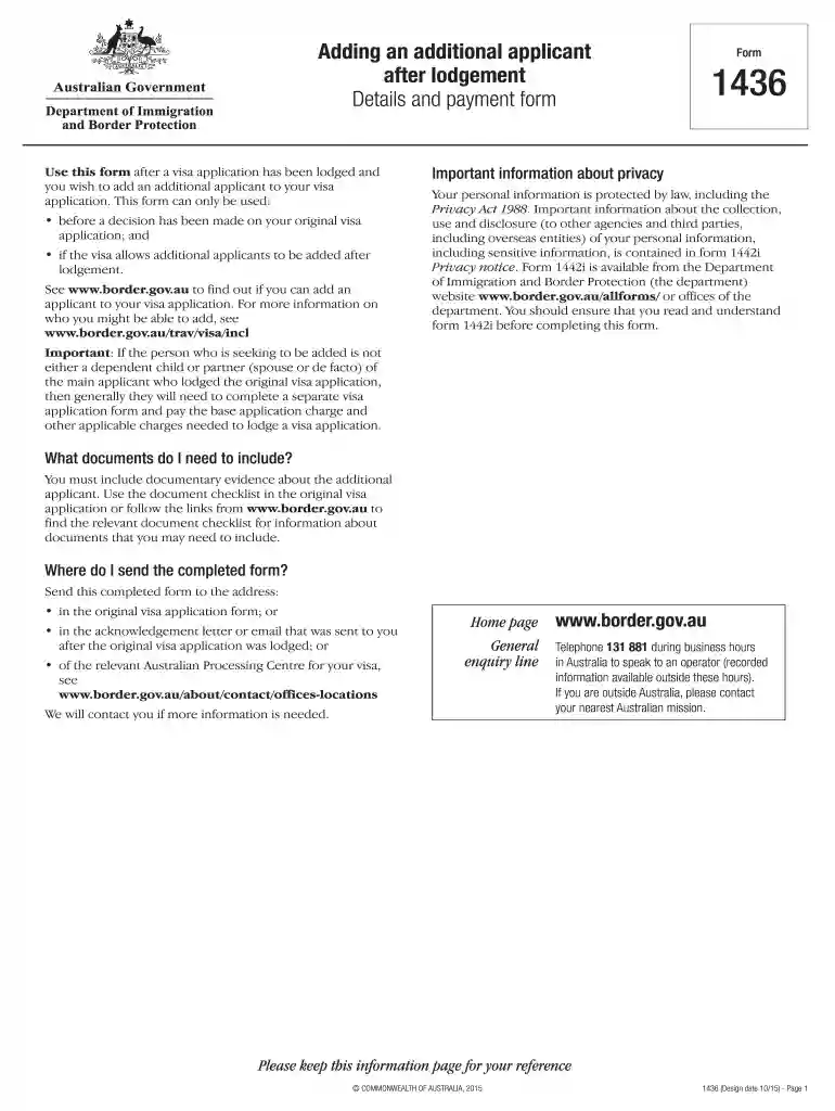 form 1436 Preview on Page 1