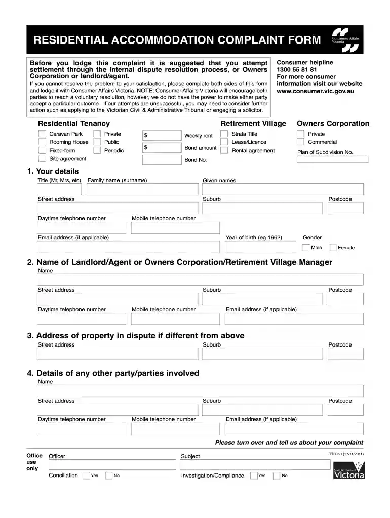 consumer affairs victoria complaints Preview on Page 1