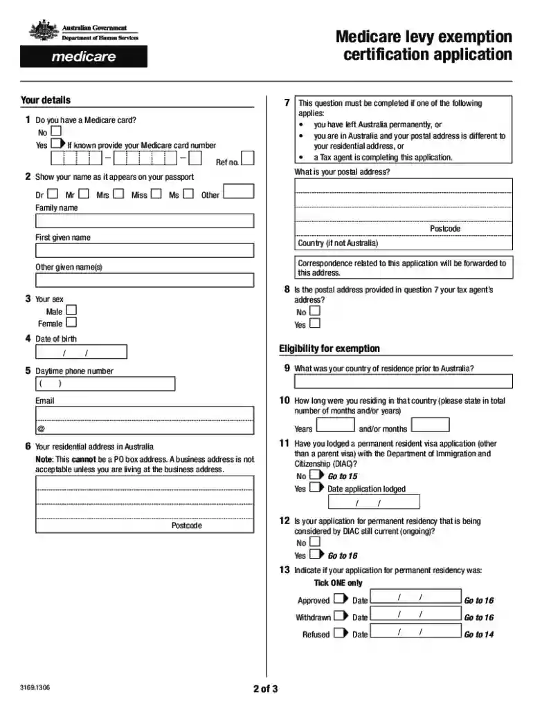 how to apply for medicare levy exemption Preview on Page 1