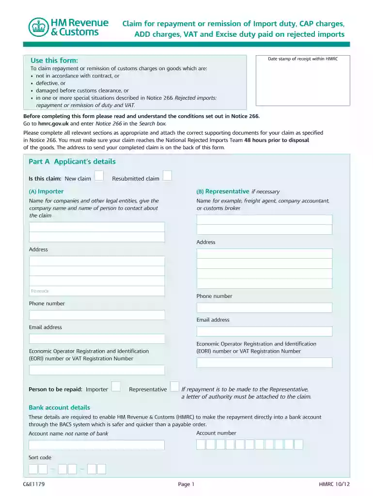 c&e 1179 form Preview on Page 1