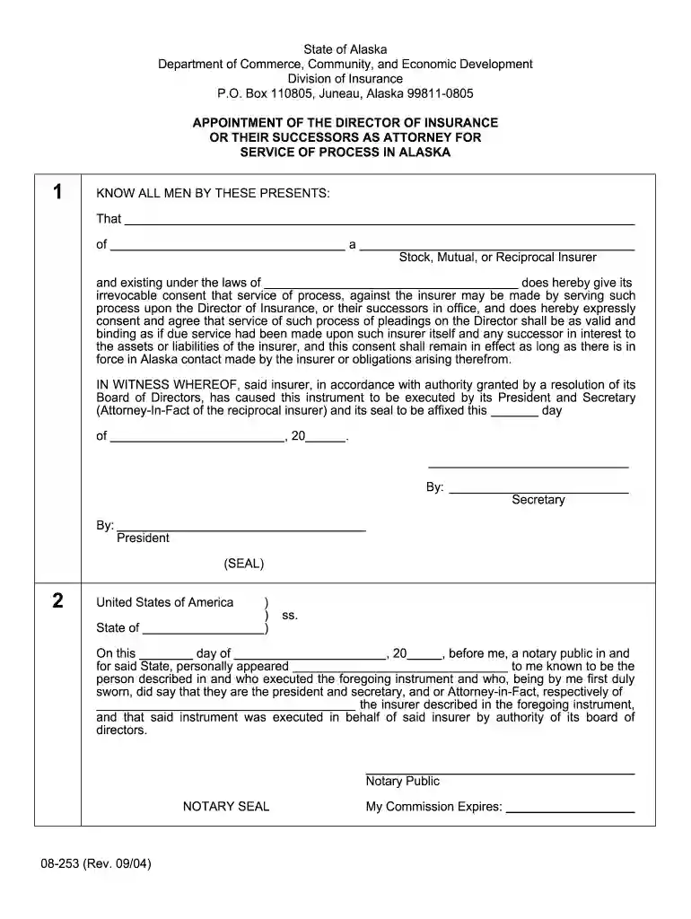 alaska form insurance attorney Preview on Page 1