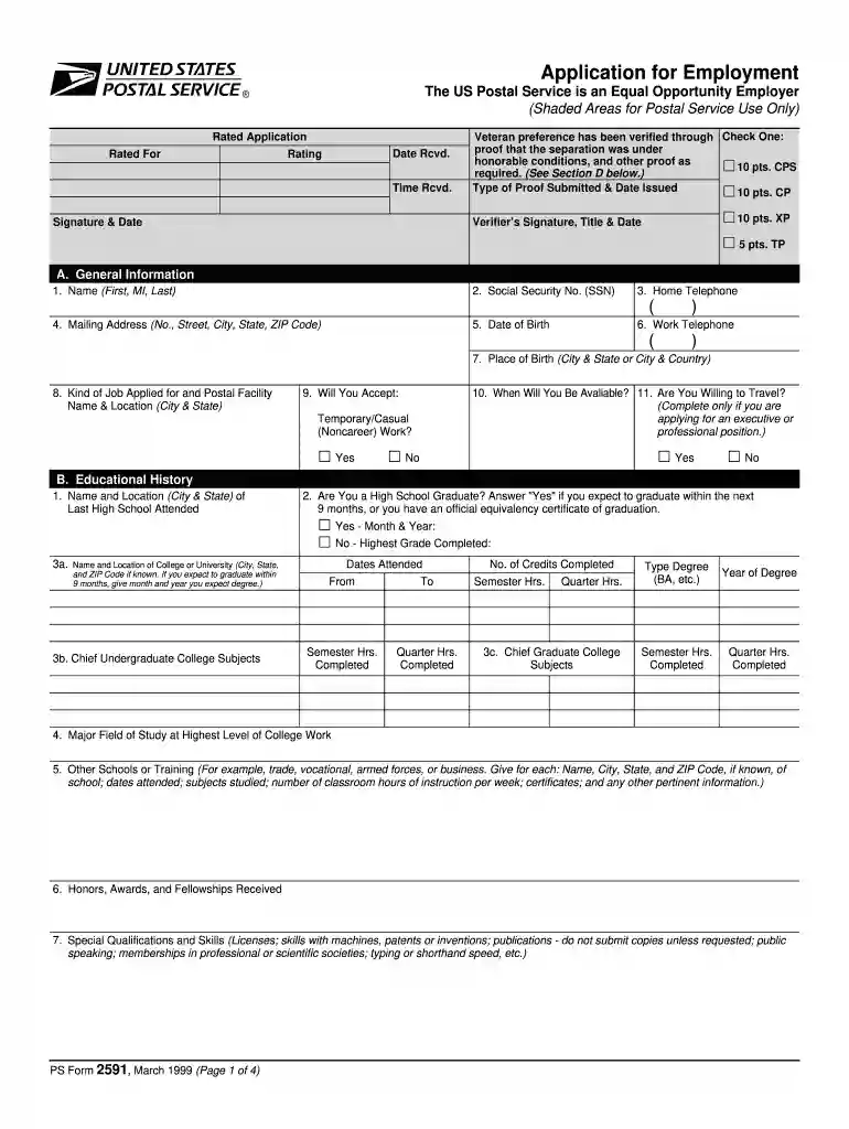 generic employment application Preview on Page 1