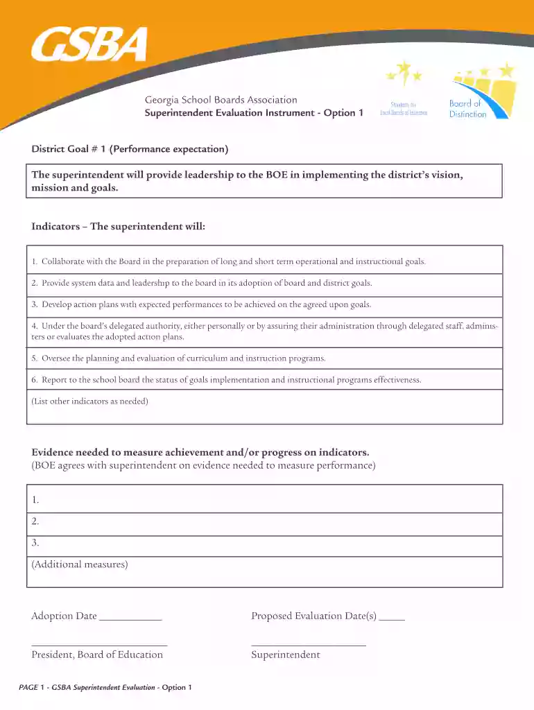 georgia superintendent evaluation Preview on Page 1