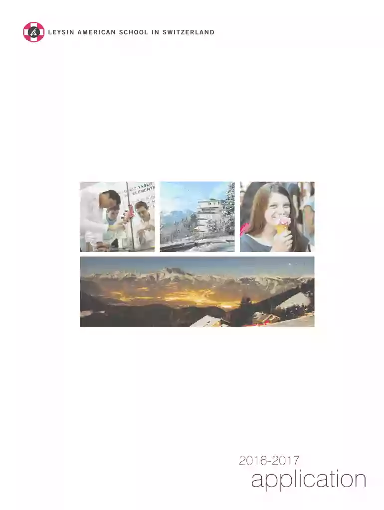 Application Form 2016-2017 - Leysin American School in Switzerland - las Preview on Page 1