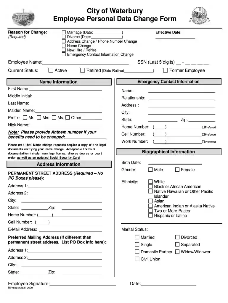 change of personal details form Preview on Page 1