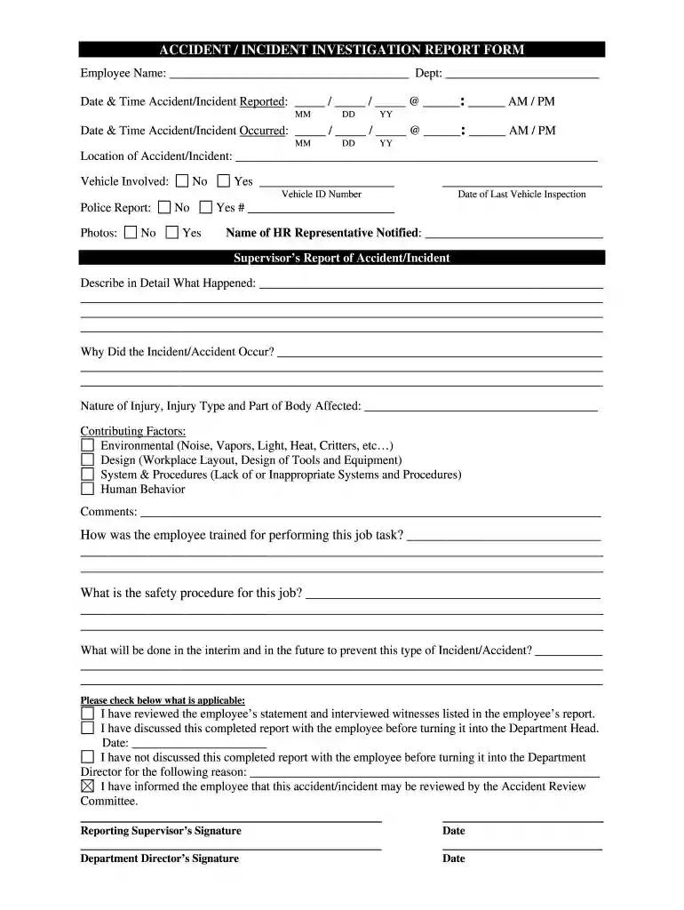 accident investigation policy Preview on Page 1