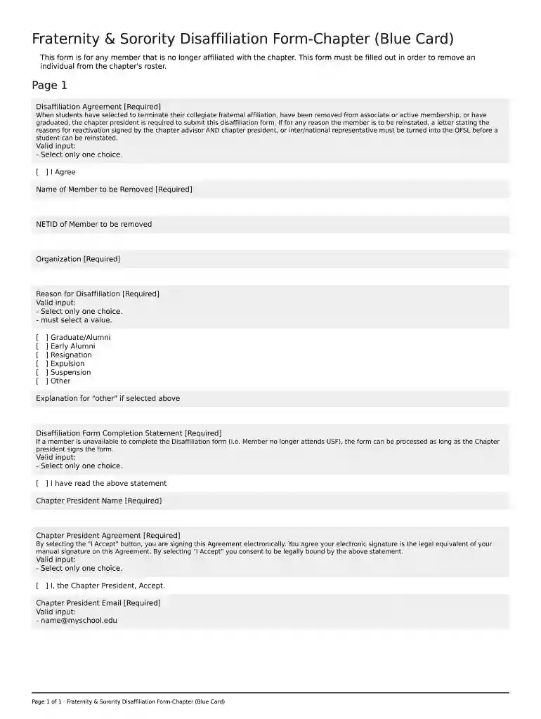 disaffiliation letter sample Preview on Page 1
