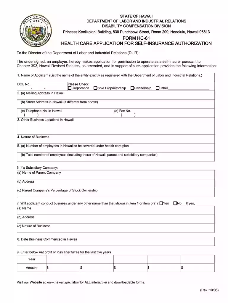 hawaii form insurance Preview on Page 1