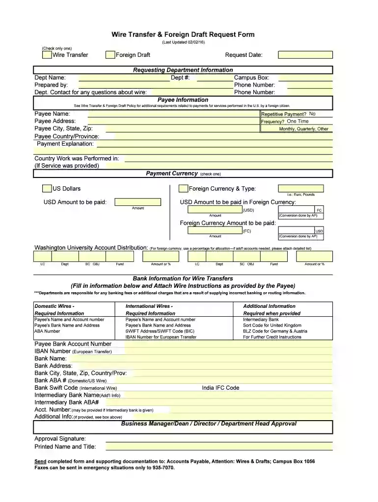Wire Transfer and Preview on Page 1