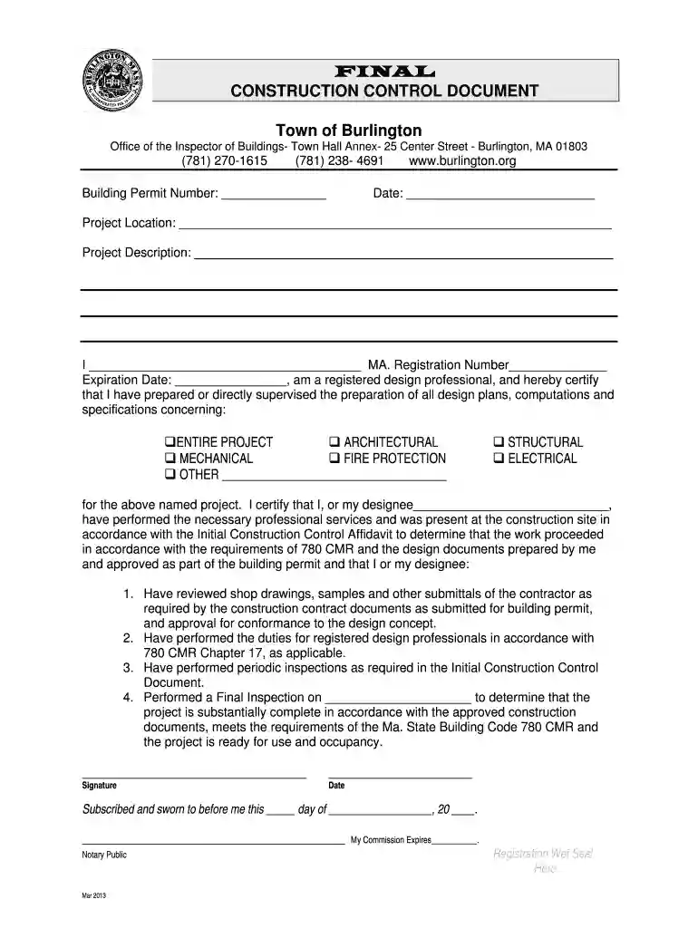 final construction control document word Preview on Page 1
