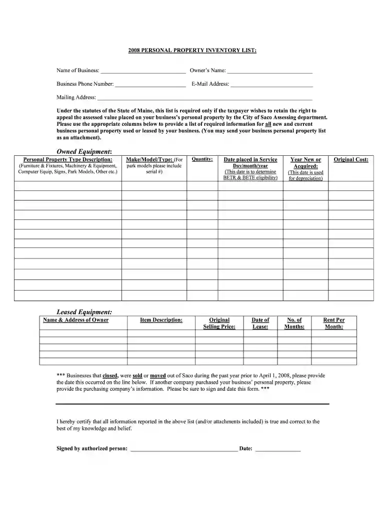 property declaration form Preview on Page 1