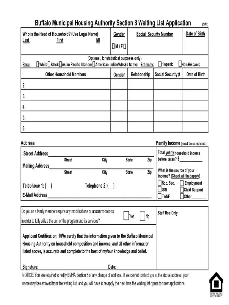 bmha housing Preview on Page 1