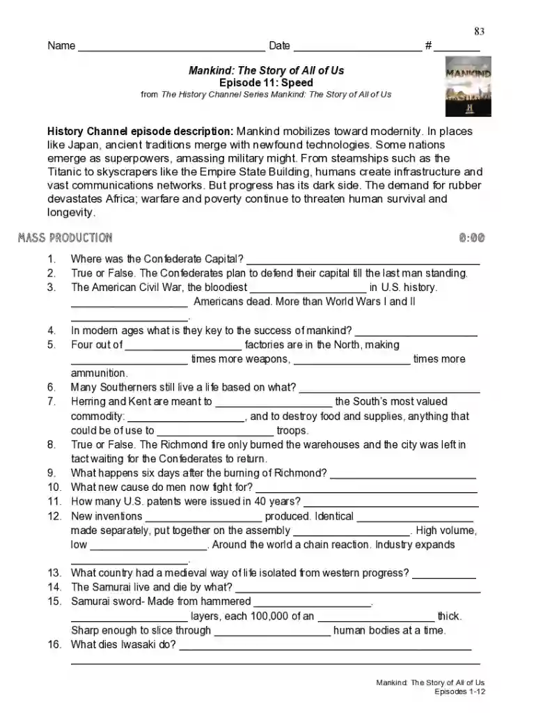 mankind the story of all of us answers Preview on Page 1