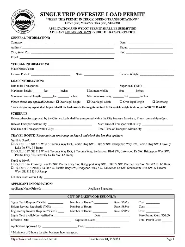 wsdot self issue permit login Preview on Page 1