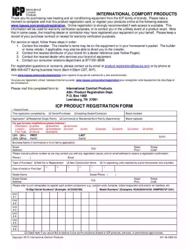 grandaire warranty registration Preview on Page 1