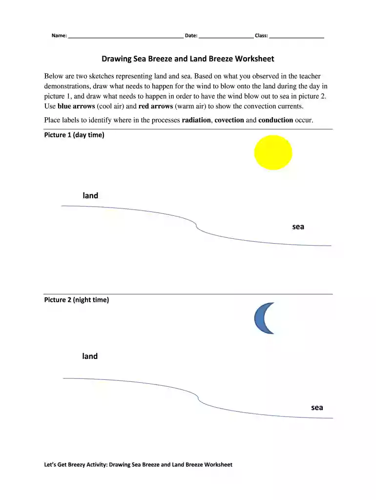 sea land worksheet Preview on Page 1
