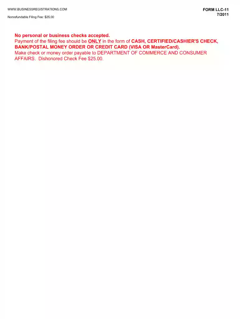 llc11 form Preview on Page 1